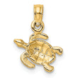 10K Textured Sea Turtle Charm