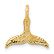 10K 3-D Polished Whale Tail Charm