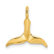 10K 3-D Polished Whale Tail Charm