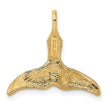 10K 3-D Polished Whale Tail Charm