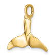 10K 3-D Polished Whale Tail Charm