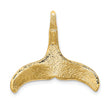 10K 3-D Polished/Textured Whale Tail Charm