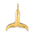 10K 3-D Polished Whale Tail Charm