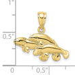 10K Polished Triple Manatee Charm