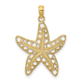 10K Cut-Out Starfish Charm