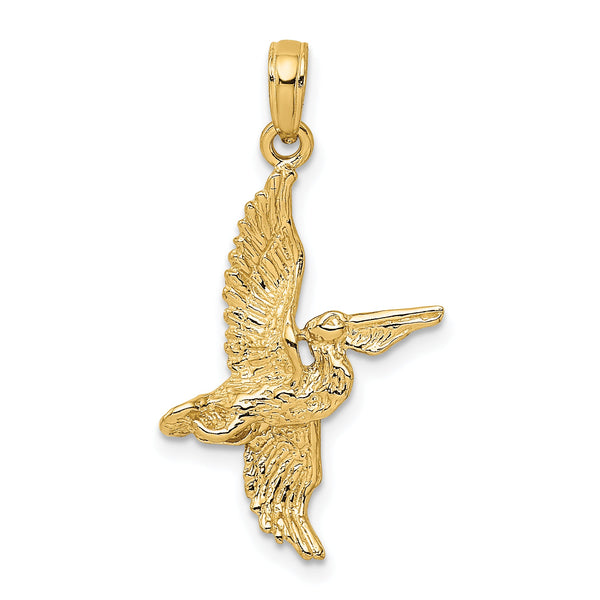 10K 3-D Pelican Flying Charm
