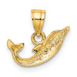 10K Polished Mini Dolphin Charm