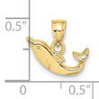 10K Polished Mini Dolphin Charm