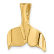 10K 3-D Polished Whale Tail Charm