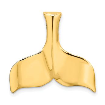 10K 3-D Polished Whale Tail Charm