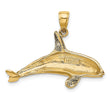 10K 2-D Textured Killer Whale Charm