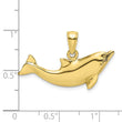 10K 2-D Polished Dolphin Charm