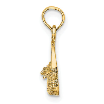 10K 2-D Nantucket Basket Charm