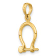 10K 3-D Small Shackle Link Screw Charm