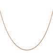 10k Rose Gold .7 mm Carded Cable Rope Chain