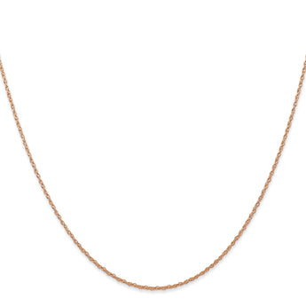 10k Rose Gold .7 mm Carded Cable Rope Chain