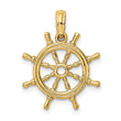10K 3-D Ships Wheel Charm
