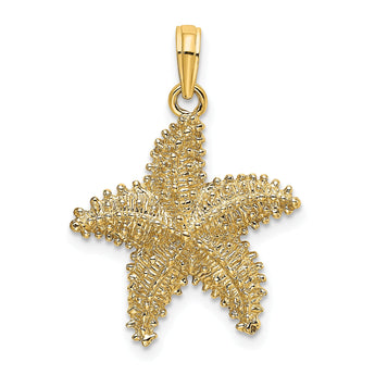 10K Starfish W/ Beaded Texture Charm