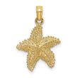 10K Starfish W/ Beaded Texture Charm