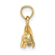 10K 3-D Polished Swimming Manatee Charm