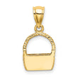 10K 2-D Flat Back Basket Charm
