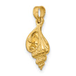 10K 3-D Mini Precious Wentletrap Shell Charm