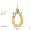 10k Solid Polished Horseshoe Charm
