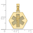 10k Medical Disc Pendant