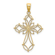10K Cut-Out Shapes Fancy Cross Charm