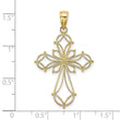 10K Cut-Out Shapes Fancy Cross Charm