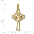 10K Claddagh Cross Charm
