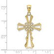 10K Cut-Out w/ Teardrop Sides Cross Charm