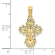 10K Cut-Out Delicate Cross Charm