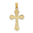 10K Polished Engraved Cross Charm