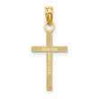 10K Polished Small Cross Charm