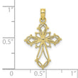 10K Cut-Out Fancy Cross Charm