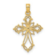 10K Cut-Out Fancy Cross Charm
