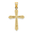 10K Textured Crucifix Charm