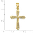 10K Textured Crucifix Charm