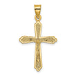 10K Textured Crucifix Charm