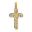 10K Cross w/ Filigree Lace Trim Charm