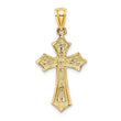 10K Beaded Cross Charm