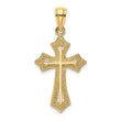 10K Beaded Cross Charm
