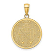 10K Polished and Satin Miraculous Medal Charm