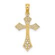 10K Filigree Cross Charm