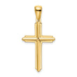 10K Polished Cross Charm