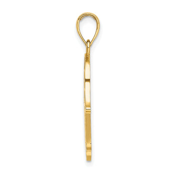 10K Hamsa W/ Star Of David Charm