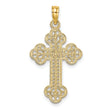 10K Cut-Out Design Cross Charm