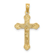 10K Inri Crucifix W/ Scroll Tips Charm