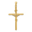 10K Textured Crucifix Charm